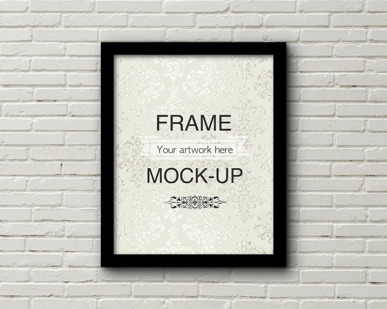 Black frame mockup poster mockup 8x10 4x5 16x20 inches | Etsy