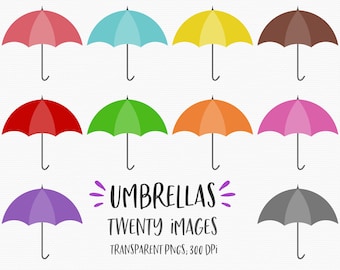 Umbrella clipart, umbrellas, commercial use, clipart, clip art, clip-art, colors, rainbow, images, illustrations, rain, DIGITAL DOWNLOAD