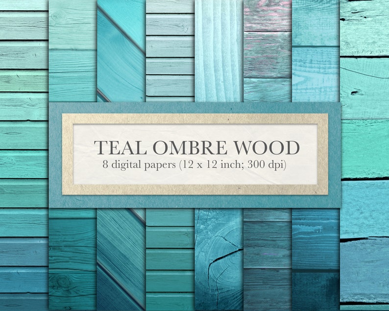Teal Wood Ombre Wood Ombre Teal Wood Teal Ombre Wood Etsy
