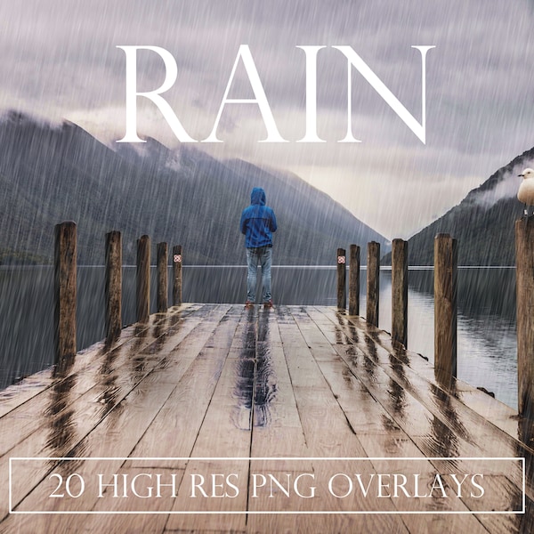 Rain overlays, realistic rain, PNGs, rainfall, photoshop overlays, photographic effect, easy, rain showers, falling rain, overlay, DOWNLOAD