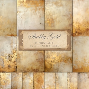 Texturas doradas en mal estado, oro delicado, papel digital, papel de scrapbook, diario basura, página, portada, fondo, imprimible, oro envejecido, DESCARGAR