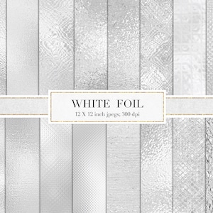 Witte folie, witte texturen, witte achtergrond, wit, digitaal papier, plakboekpapier, zilver, folie, metallic, metaal, glas, shimmer, DOWNLOAD