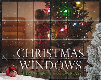 Christmas window overlay, window panes overlay, winter window overlay, Christmas window PNG, Christmas overlay, frosted window overlay