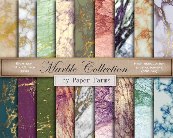 Marble digital paper, marble scrapbook paper, marble backgrounds, marble effects, gold marble, marble, teal, blue, green, printable marble