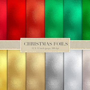 Weihnachtstexturen, Weihnachtsfolie, Metallfolie, digitales Papier, Scrapbookpapier, Weihnachten, rot, grün, gold, silber, Folie, DOWNLOAD