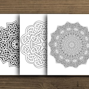 Celtic Mandala, digital mandala, mandala digital paper, instant download, colouring mandala, knot work, printable
