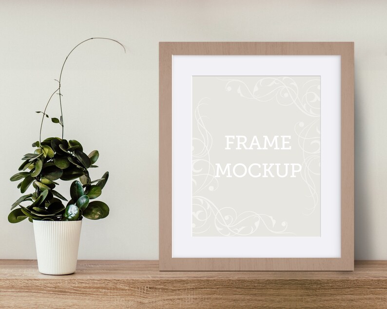 Wood frame mockup 8x10 4x5 16x20 wooden frame mockup Etsy