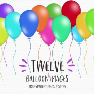 A palloncino clipart, palloncini, illustrazioni, arcobaleno, colorato, clipart, ClipArt, compleanno, digitale, printable, trasparente, DOWNLOAD immediato