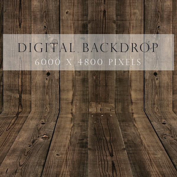 Wood backdrop, digital wood backdrop, printable backdrop, jpeg, dark wood, floor, wall, wooden, perspective, downloadable backdrop, DOWNLOAD