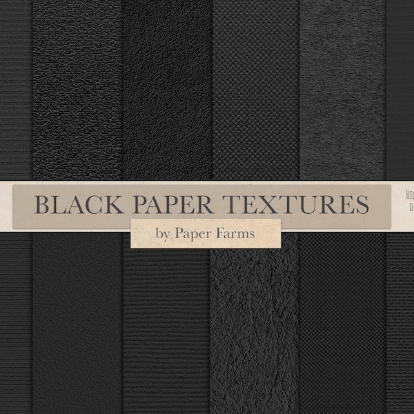 Black paper textures, dark paper textures, textured paper, black, dark, canvas, burlap, ribbed, digital paper, scrapbook paper, DOWNLOAD