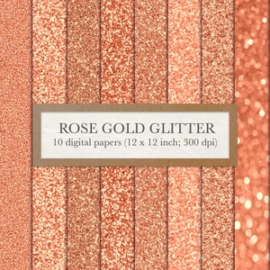 Rose gold glitter digital paper, glitter, fine glitter, pink, rose gold, backgrounds, textures, scrapbook paper, digital paper, DOWNLOAD