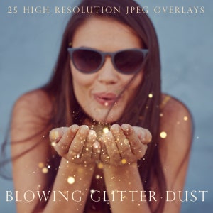 Blowing glitter dust, overlay, overlays, Photoshop overlays, glitter dust, glitter bokeh, blowing bokeh, gold dust, silver dust, DOWNLOAD