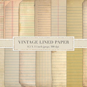 Papel rayado vintage, texturas de papel digital, papel de tarea, papel escolar, vintage, desgastado, papel viejo, en mal estado, collage, basura, DESCARGAR