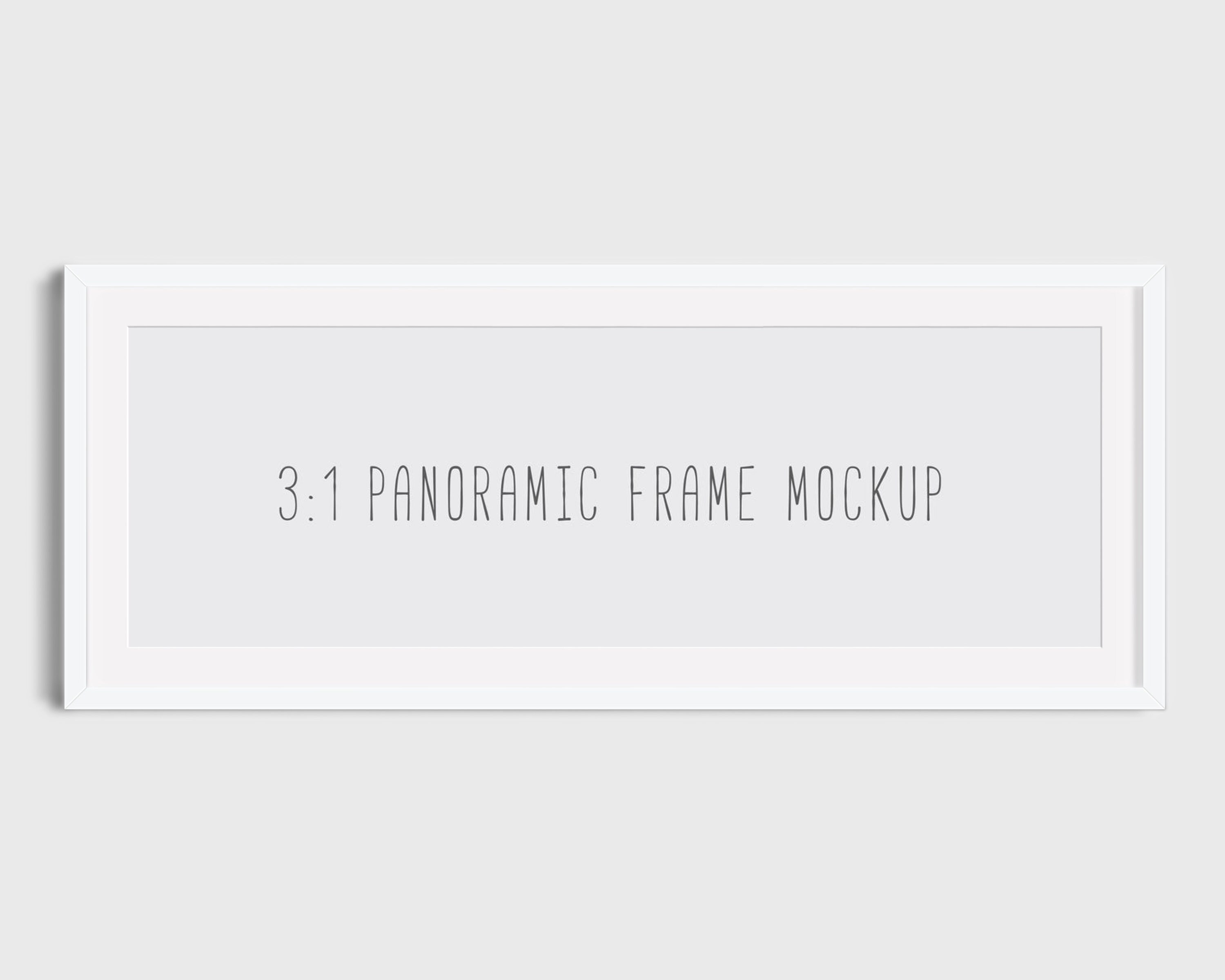 Panoramic frame mockup white frame mockup white frame white Etsy
