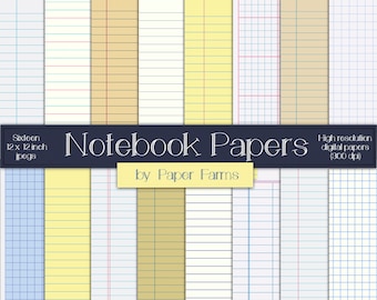 Notebook digital paper, notebook scrapbook paper, notebook, backgrounds, homework, school, copy book, yellow, lined paper, math, DOWNLOAD