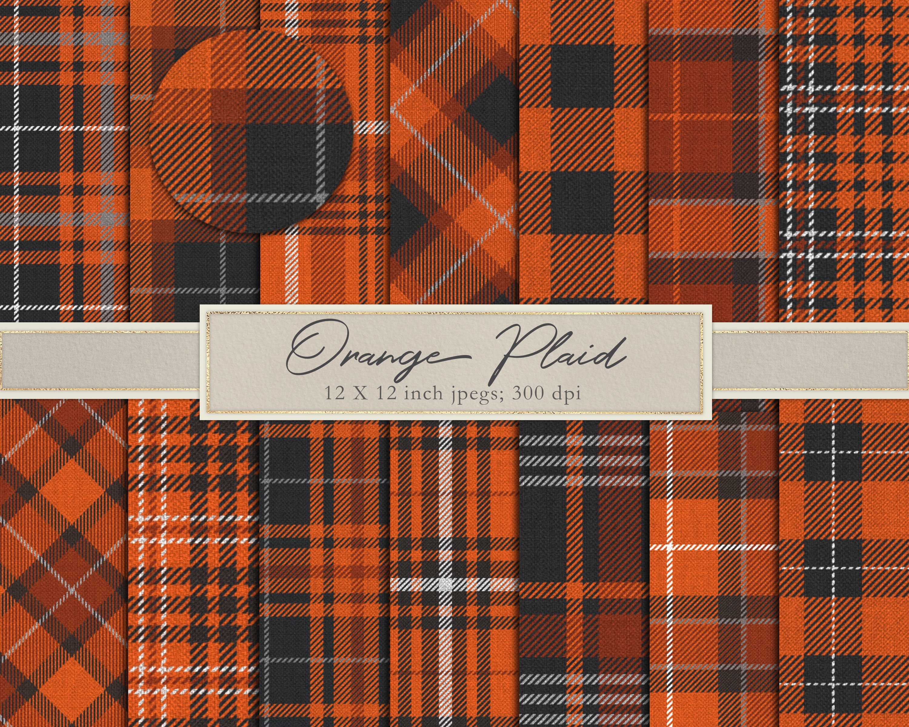 Orange Tartan Plaid