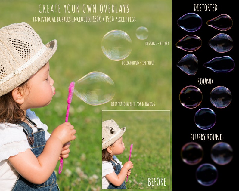 Realistic soap bubble overlays, bubble overlays, floating bubbles, soap bubbles, photoshop overlays, blowing bubbles, overlay, DOWNLOAD image 5