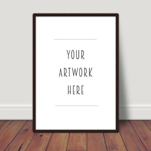 Frame mockup, A4 frame mockup, fits A3, A2, A1, A0, room mockup, thin black frame mockup, product mockup, stock image, instant download