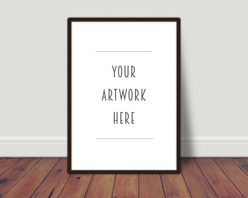 Może przedstawiać: Czarny obraz w ramie z białym tłem i tekstem "YOUR ARTWORK HERE" w środku.