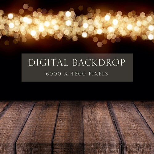 Gold Bokeh Photography Backdrop Christmas Lights Digital Back Etsy