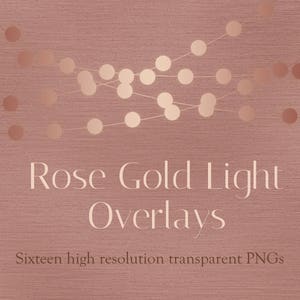 Rose gold lights overlay, rose gold string lights, rose gold fairy lights, metallic, rose gold, overlay, light strings, string lights, pixie