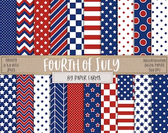 Cuatro de julio, 4 de julio, 4 de julio, 4 de julio, papel digital, papel de libro de recortes, paquete, descuento, estrellas, rayas, rojo, blanco, azul, DESCARGAR