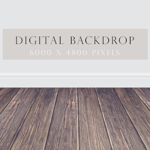 Wood floor backdrop, white wall, digital, printable, dark wood, backdrop, background, photography, commercial use, perspective, DOWNLOAD