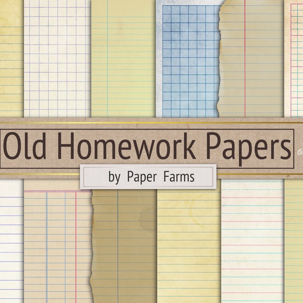 Digital Lined Note Book Paper Etsy