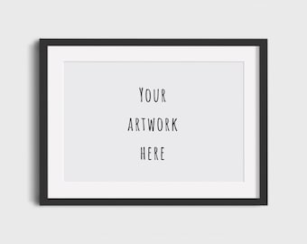 Frame mockup, black frame mockup, 3:2 aspect ratio, 30 x 20, 36 x 24, horizontal, landscape, mock up, mock-up, simple, poster, DOWNLOAD