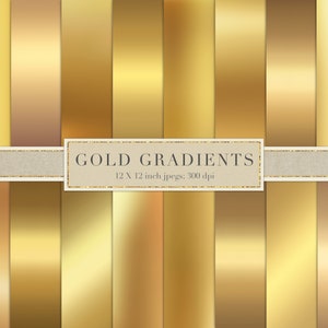 Gold gradients, gold foil, backgrounds, digital paper, textures, scrapbook paper, gold metal, metallics, gold gradient backgrounds, DOWNLOAD