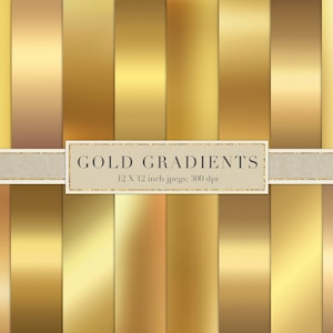 Dégradés d'or, feuille d'or, arrière-plans, papier numérique, textures, papier de scrapbooking, métal doré, métaux, arrière-plans dégradés d'or, TÉLÉCHARGEMENT