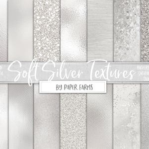 Silberfolie und Glitzer, blasses Silber, digitales Papier, Texturen, Scrapbookpapier, Hintergründe, silber, Folie, Glas, Glitzer, DIGITAL DOWNLOAD