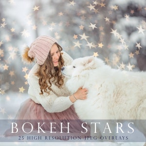 Star bokeh overlays, photoshop overlays, star overlay, stars, bokeh stars, Christmas overlays, gold stars, overlay, commercial, DOWNLOAD