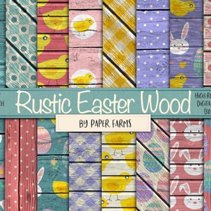 Rustic easter digital paper, easter digital paper, rustic easter, easter, easter wood, scrapbook paper, backgrounds, pastel, bunny, DOWNLOAD