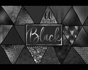 Papel digital negro, texturas, negro, fondos negros, lámina negra, metal negro, oscuro, vidrio, papel, brillo, papel de álbum de recortes, DESCARGAR