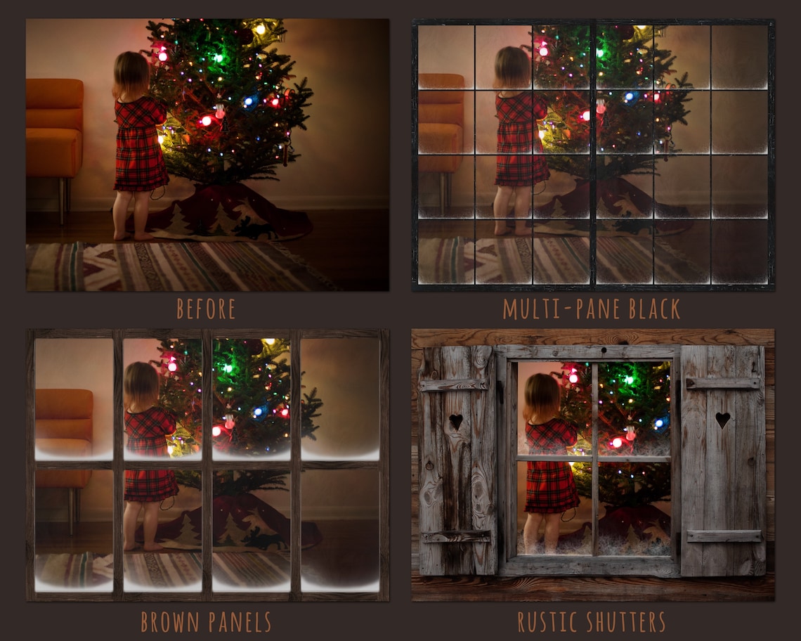 Christmas Window Overlay Window Panes Winter Window Etsy Canada