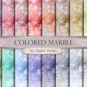 Farbiger Marmor, Marmorfolie, Folie Marmor, digitales Papier, Scrapbook Papier, Hintergründe, Texturen, rot, gold, rosa, Marmor, blau, DOWNLOAD