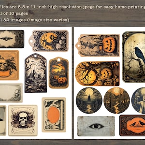 Printable Halloween Ephemera, Halloween Junk Journal Kit, Halloween ...