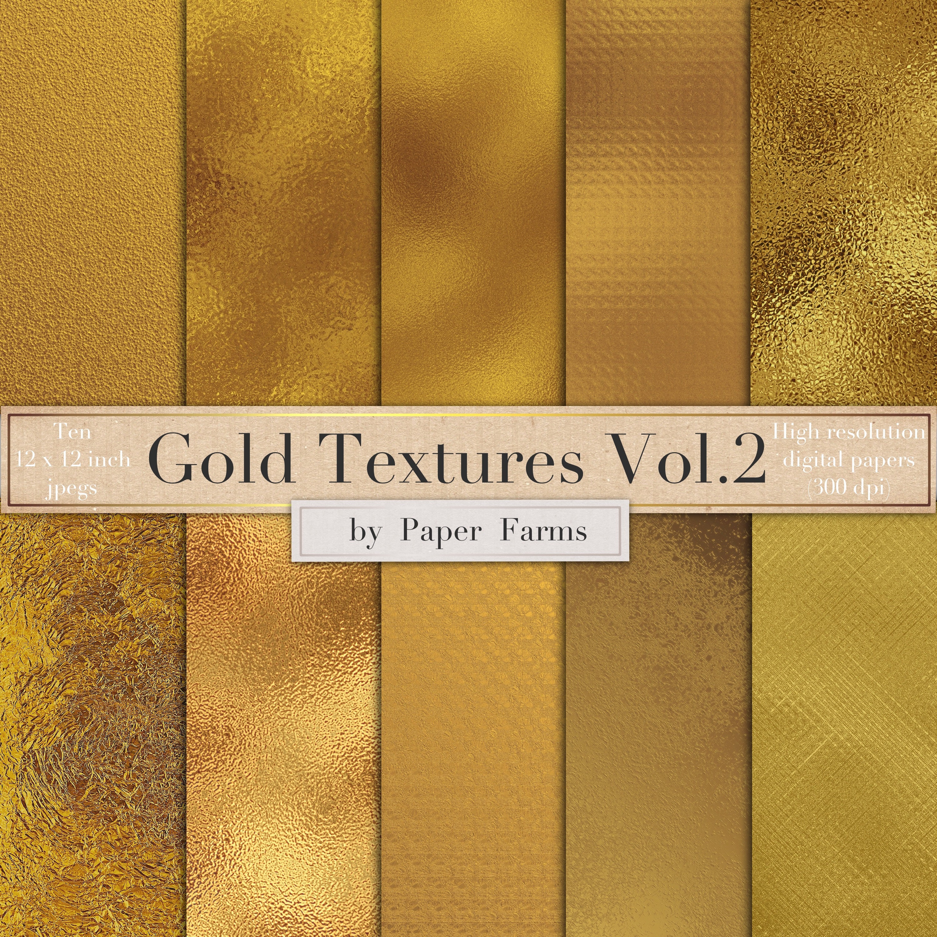 Gold Textures, Gold Foil, Golden, Metal, Metallic, Digital Paper, Textures,  Scrapbook Paper, Backgrounds, Foil, Commercial, DIGITAL DOWNLOAD 