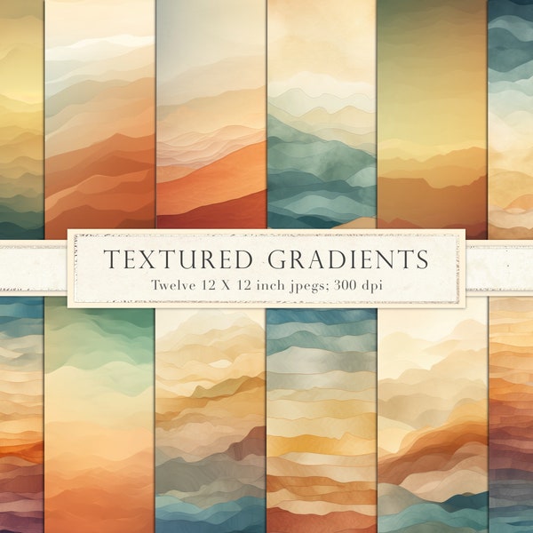 Earth tone gradients, textured gradients, landscape gradients, backgrounds, digital paper, scrapbook paper, shape gradients, red, DOWNLOAD