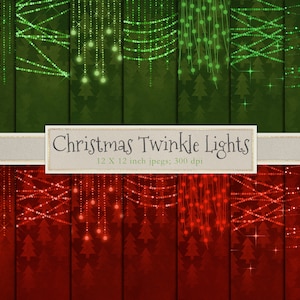 Christmas lights, digital paper, scrapbook paper, backgrounds, fairy lights, light strings, strings of light, Christmas, xmas, red, DOWNLOAD