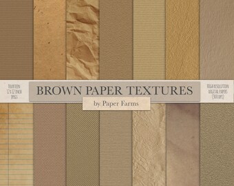 Brown paper textures, brown paper, textured paper, natural, beige, neutral, brown, paper, textures, digital paper, scrapbook paper, DOWNLOAD