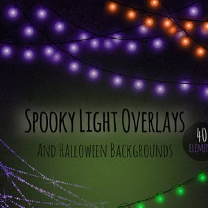 Lighted Halloween Garland in Black & Purple Leaves, LED Fairy