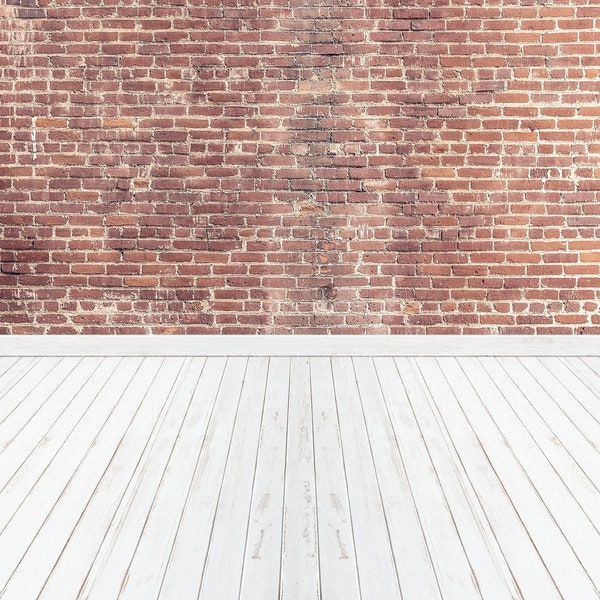 Red brick background, photography, background, backdrop, white wood floor, red brick, rustic, digital, mockup, stock image, photo, DOWNLOAD