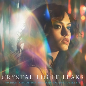 Crystal overlays, prism overlays, crystal light leaks, prism light leaks, rainbow light leaks, photoshop overlay, photography overlay, bokeh