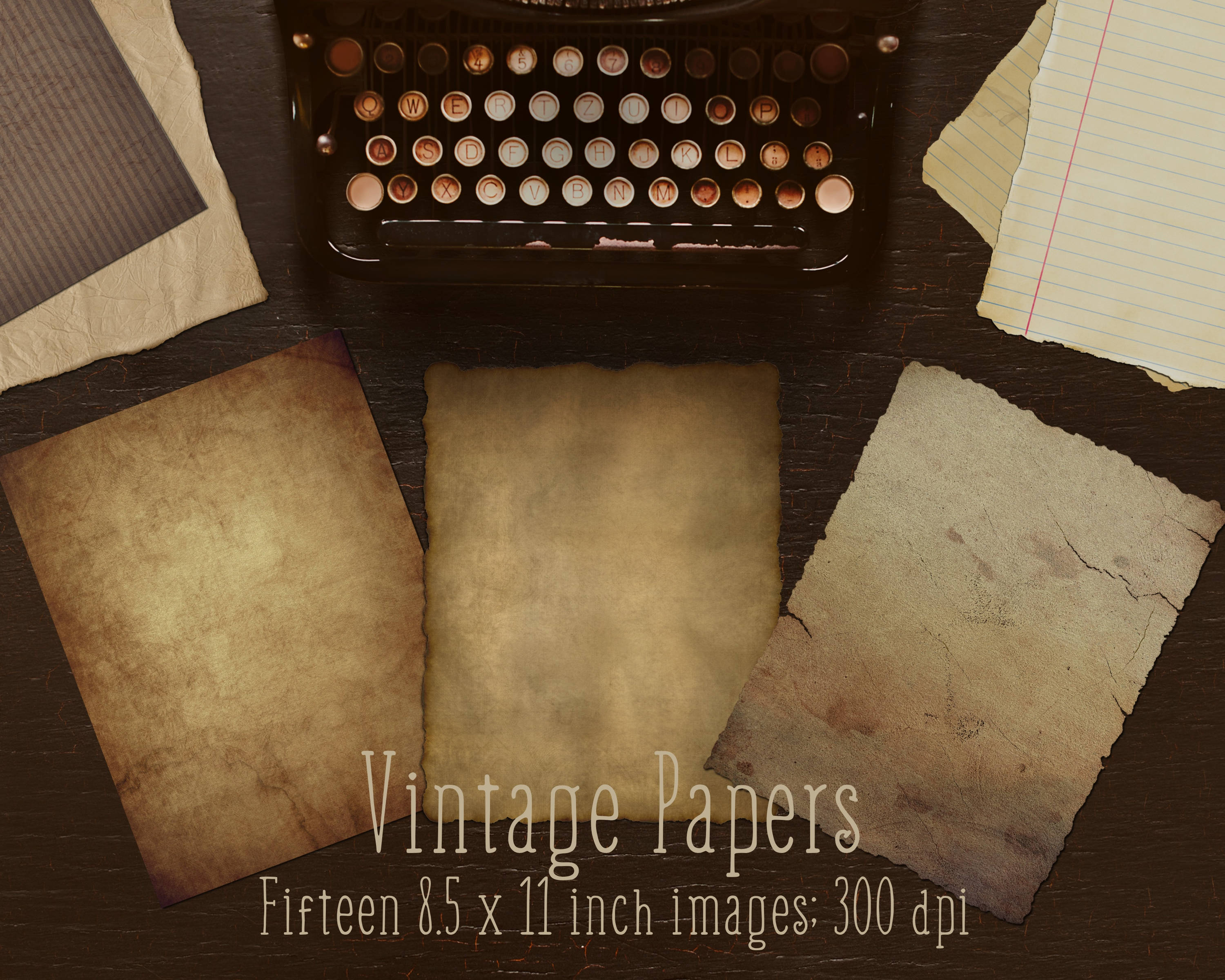 Antique Paper Textures, Vintage Paper Backgrounds Printable