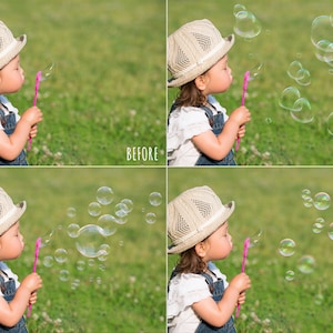 Realistic soap bubble overlays, bubble overlays, floating bubbles, soap bubbles, photoshop overlays, blowing bubbles, overlay, DOWNLOAD image 2