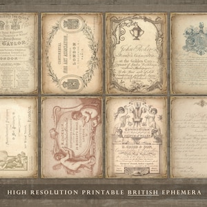 Vintage Britse, Britse ephemera, afdrukbare, junk journal, Engels, Schots, royal, brief, koningin, hand-schrijven, scrapbook, kaart, DOWNLOAD
