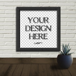 Wall art mock up, 10 x 10 inch, digital frame, digital frame, square, modern, stock photo, styled stock image, instant download