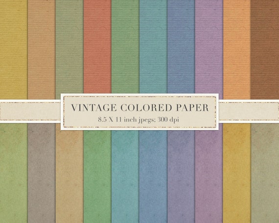 Colorful Vintage Paper, Digital Paper, Scrapbook Paper, 8.5 X 11,  Printable, High Resolution, Junk Journal, Collage, Sheets, Old, DOWNLOAD 